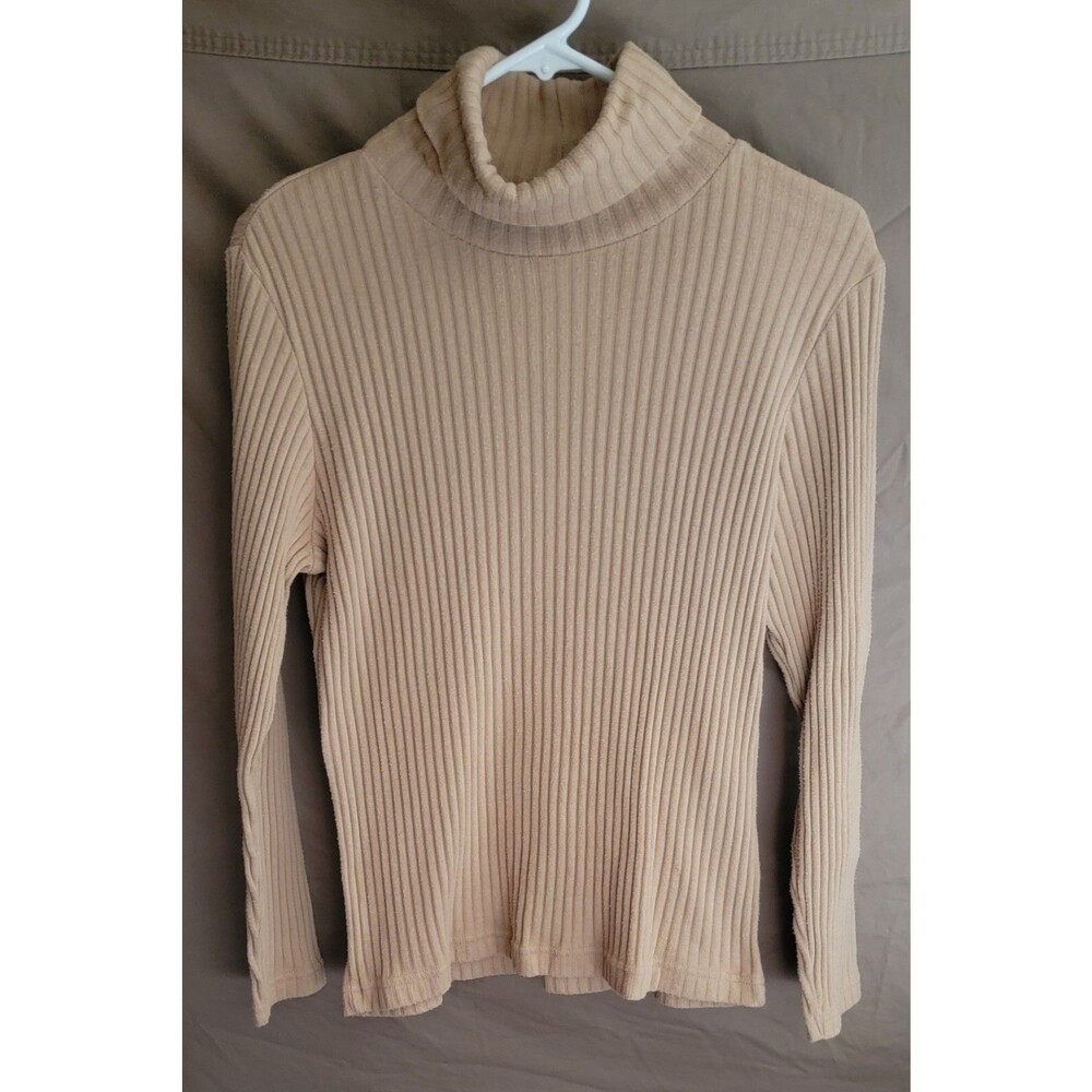 Carolyn Taylor Womens Size Small Sweater Pullover Neutral Beige Cowlneck VTG 80s